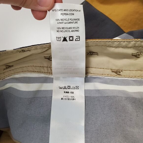 Patagonia Board Shorts Mens 36 Wavefarer 19" Striped Swim Trunks 86622 - Picture 5 of 10